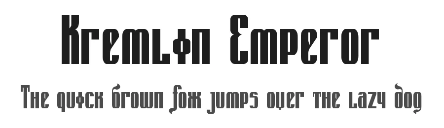 Kremlin Emperor by Bolt Cutter Design-Industrial Strength — Decorative Font