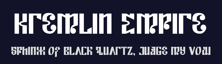 Kremlin Empire by Bolt Cutter Design-Industrial Strength — Decorative Font — thumbnail 2