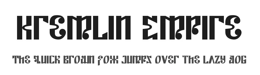 Kremlin Empire by Bolt Cutter Design-Industrial Strength — Decorative Font