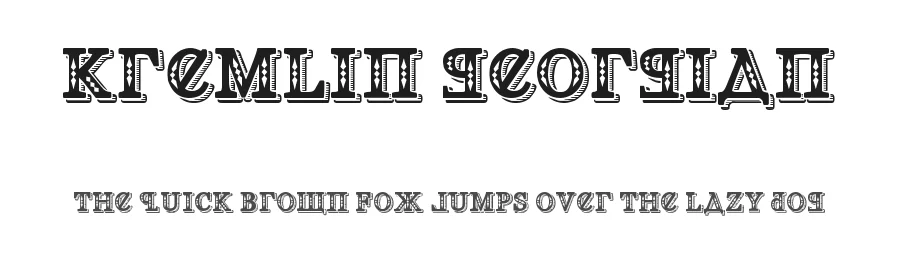 Kremlin Georgian by Bolt Cutter Design-Industrial Strength — Decorative Font