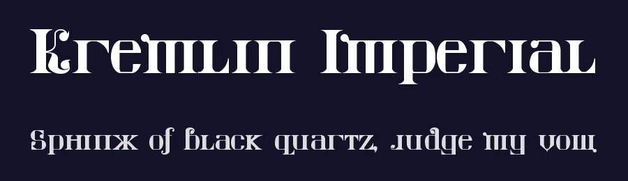 Kremlin Imperial by Bolt Cutter Design-Industrial Strength — Decorative Font — thumbnail 2