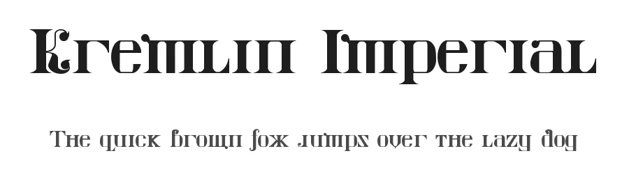 Kremlin Imperial by Bolt Cutter Design-Industrial Strength — Decorative Font