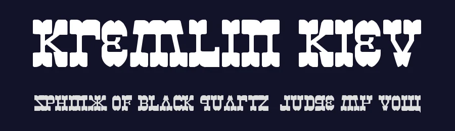 Kremlin Kiev by Bolt Cutter Design-Industrial Strength — Decorative Font — thumbnail 2
