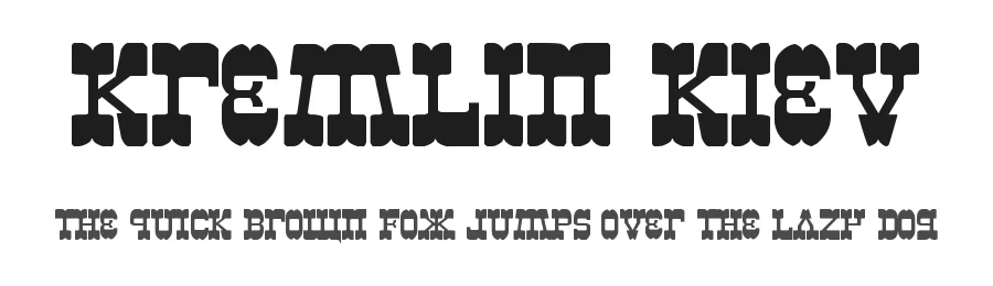 Kremlin Kiev by Bolt Cutter Design-Industrial Strength — Decorative Font