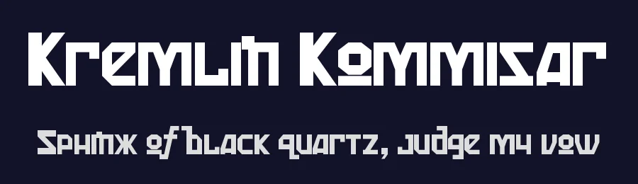 Kremlin Kommisar by Bolt Cutter Design-Industrial Strength — Decorative Font — thumbnail 2