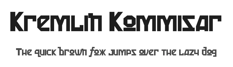 Kremlin Kommisar by Bolt Cutter Design-Industrial Strength — Decorative Font