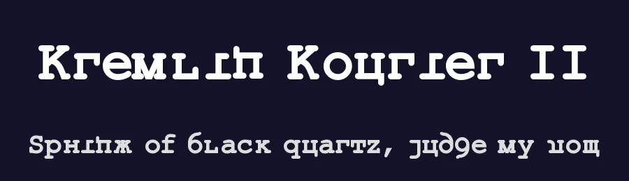 Kremlin Kourier II by Bolt Cutter Design-Industrial Strength — Decorative Font — thumbnail 2