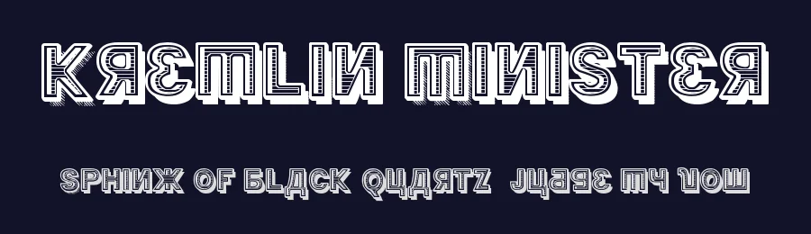 Kremlin Minister by Bolt Cutter Design-Industrial Strength — Decorative Font — thumbnail 2