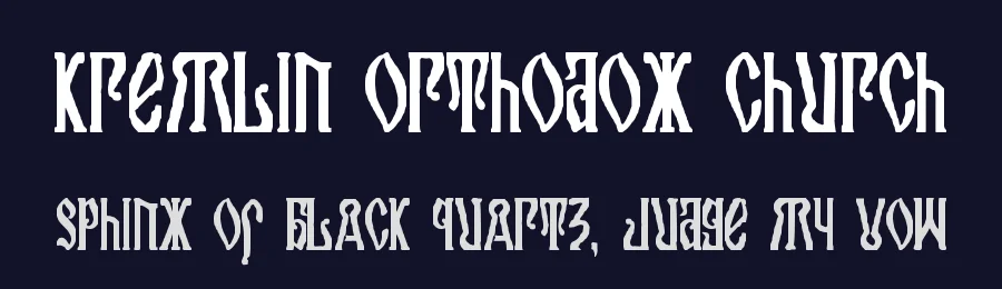 Kremlin Orthodox Church by Bolt Cutter Design-Industrial Strength — Decorative Font — thumbnail 2
