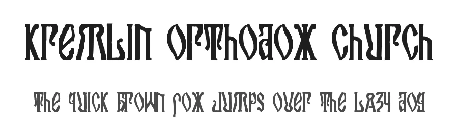 Kremlin Orthodox Church by Bolt Cutter Design-Industrial Strength — Decorative Font