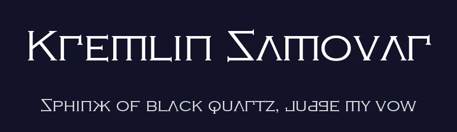 Kremlin Samovar by Bolt Cutter Design-Industrial Strength — Decorative Font — thumbnail 2