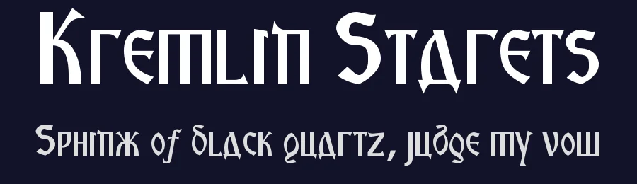 Kremlin Starets by Bolt Cutter Design-Industrial Strength — Decorative Font — thumbnail 2