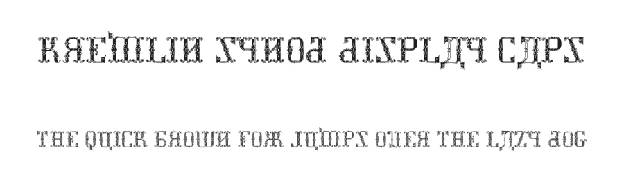 Kremlin Synod Display Caps by Bolt Cutter Design-Industrial Strength — Decorative Font