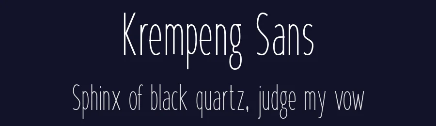 Krempeng Sans by S.P.M.H — Sans Serif Font — thumbnail 2