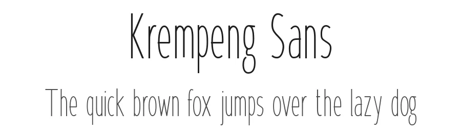 Krempeng Sans by S.P.M.H — Sans Serif Font