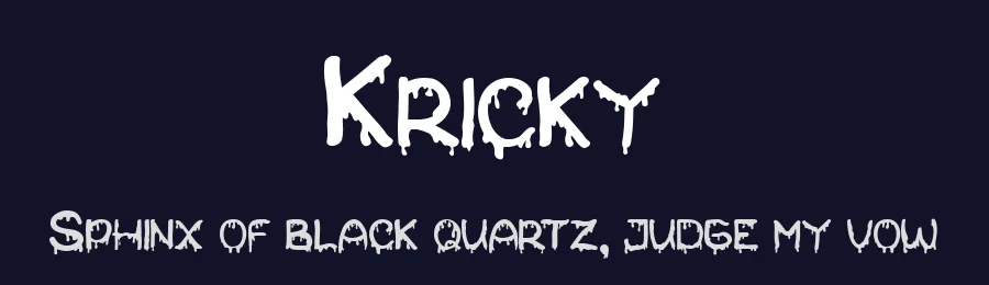 Kricky by Kong Font — Decorative Font — thumbnail 2