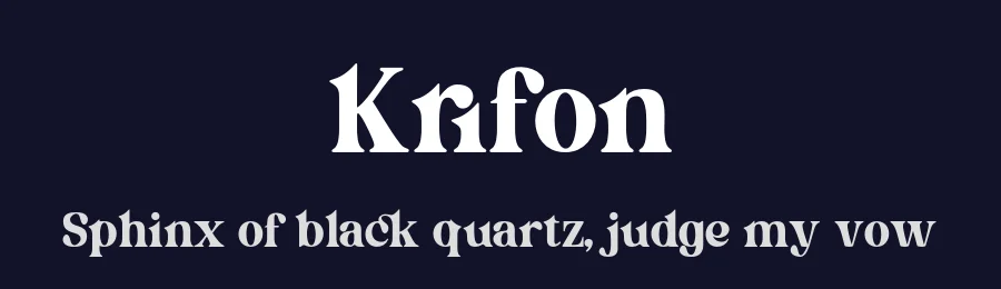 Krifon by Tebaltipis Studio — Decorative Font — thumbnail 2