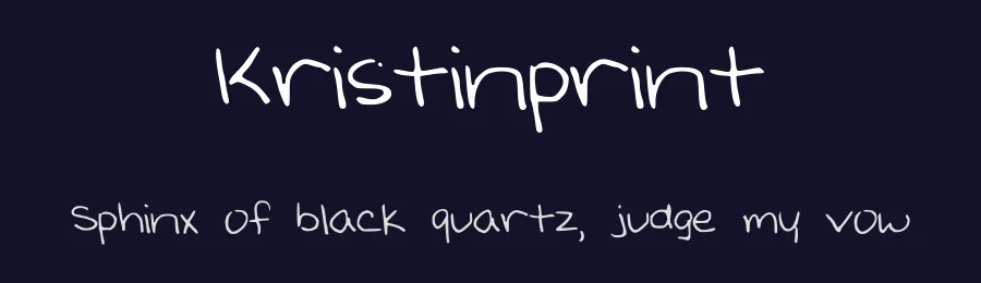 Kristinprint by Kristin Hulett — Script Handwritten Font — thumbnail 2