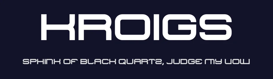 Kroigs by Enxyclo Studio — Display Font — thumbnail 2