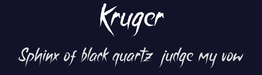 Kruger by Tezar Tantular — Decorative Font — thumbnail 2