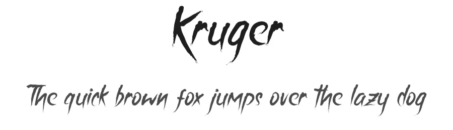Kruger by Tezar Tantular — Decorative Font