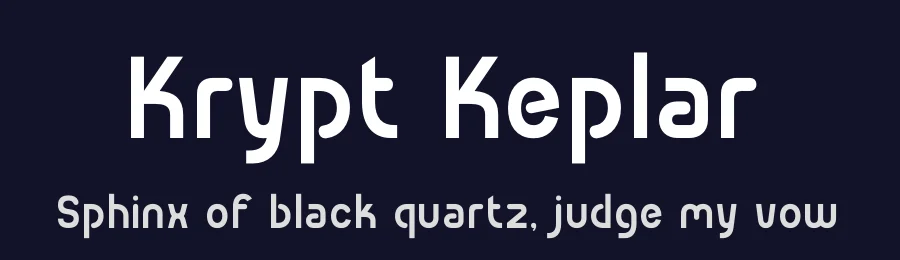 Krypt Keplar by Denustudios — Display Font — thumbnail 2