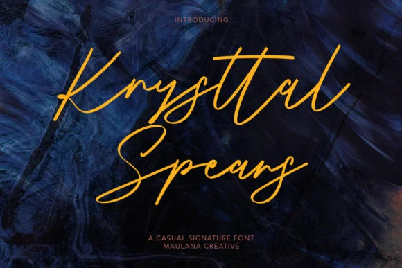 Krysttal Spears Font by Maulana Creative — Script Handwritten Font