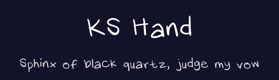 KS Hand by Kali Smith — Script Handwritten Font — thumbnail 2