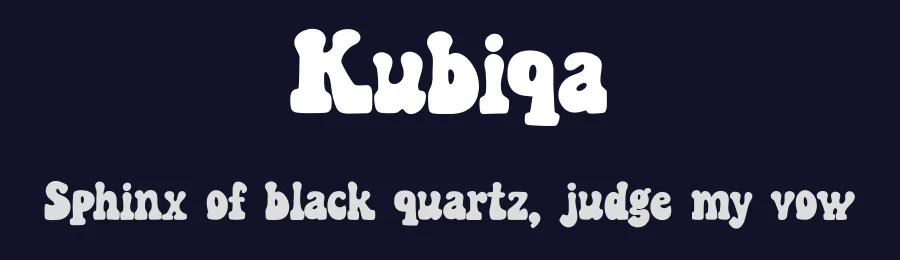 Kubiqa by Tri Sakti Oktaviano — Decorative Font — thumbnail 2