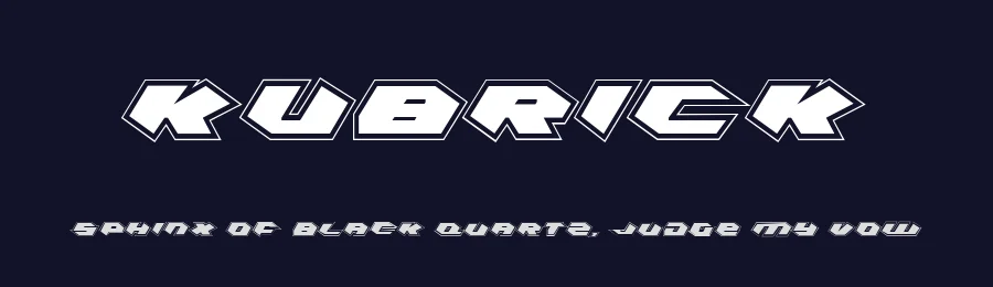 Kubrick by Iconian Fonts — Display Font — thumbnail 2