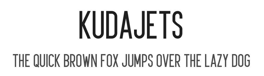 Kudajets by MarsnevΒ β Sans Serif Font