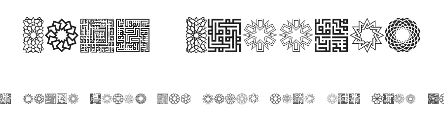 Kufi Pattern by Peter Wiegel — Dingbats Font