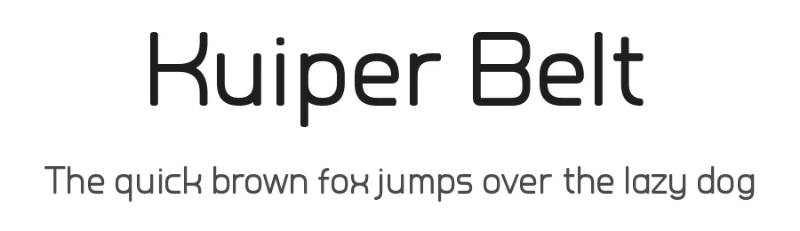 Kuiper Belt by Chequered Ink — Sans Serif Font