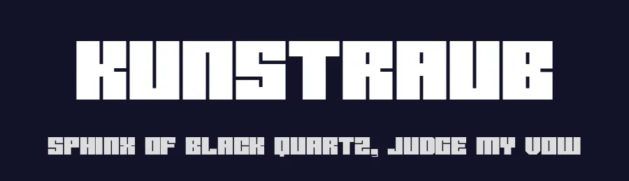 Kunstraub by unofficial type foundry — Display Font — thumbnail 2