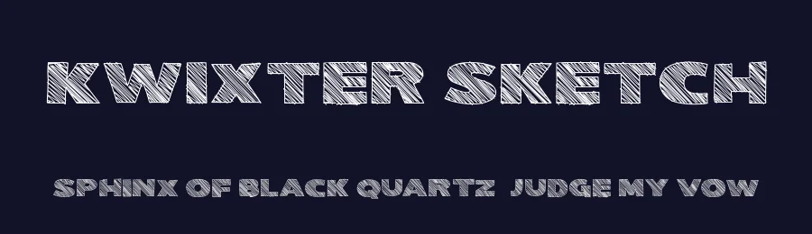 Kwixter Sketch by Sharkshock — Decorative Font — thumbnail 2