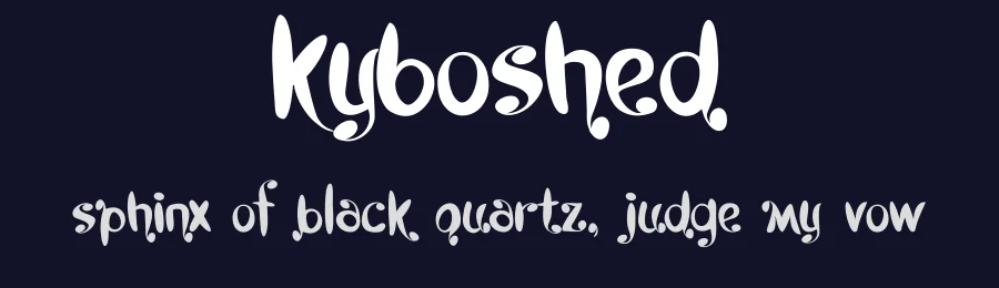 Kyboshed by Tension Type — Decorative Font — thumbnail 2