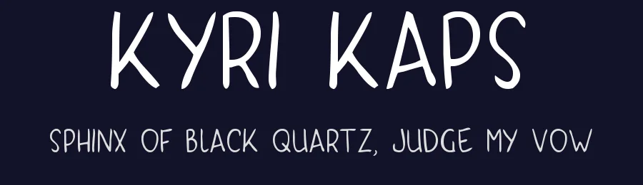 Kyri Kaps by Kyri Kyprianou — Decorative Font — thumbnail 2