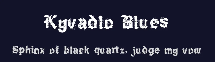 Kyvadlo Blues by MatFonts — Blackletter Font — thumbnail 2