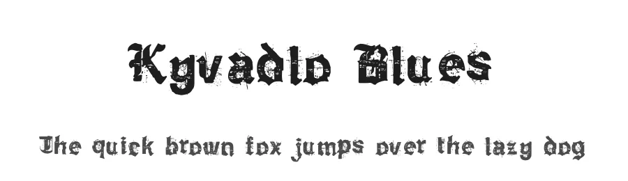 Kyvadlo Blues by MatFonts — Blackletter Font