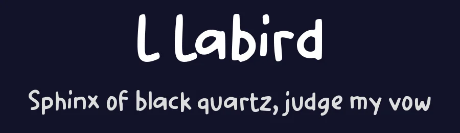 L Labird by wepfont.com — Decorative Font — thumbnail 2
