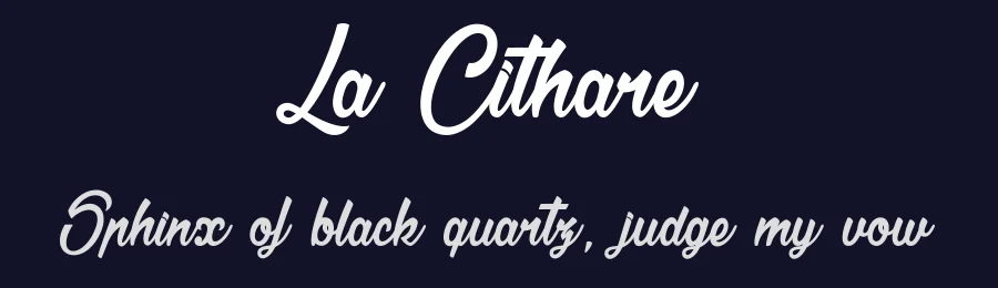 La Cithare by dcoxy - Greg Medina — Script Handwritten Font — thumbnail 2