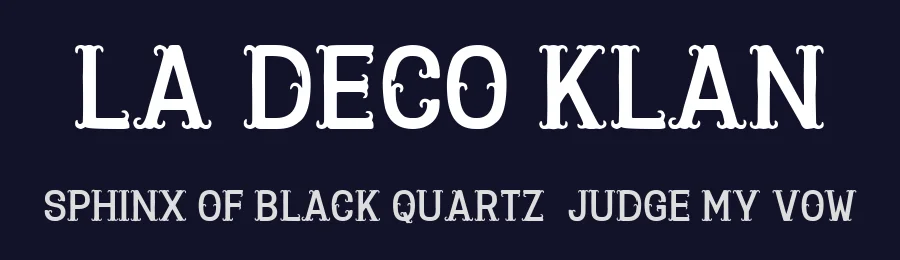La Deco Klan by Woodcutter — Decorative Font — thumbnail 2