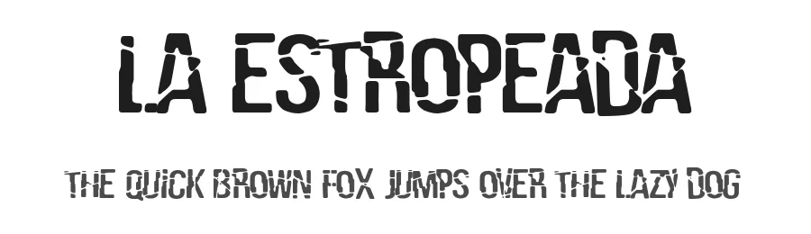 La Estropeada by Woodcutter — Decorative Font