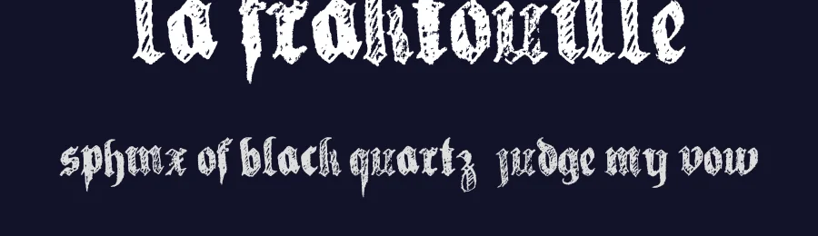La Fraktouille by alien foundery — Blackletter Font — thumbnail 2
