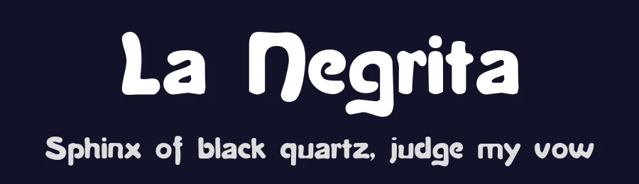 La Negrita by Dieter Steffmann — Decorative Font — thumbnail 2
