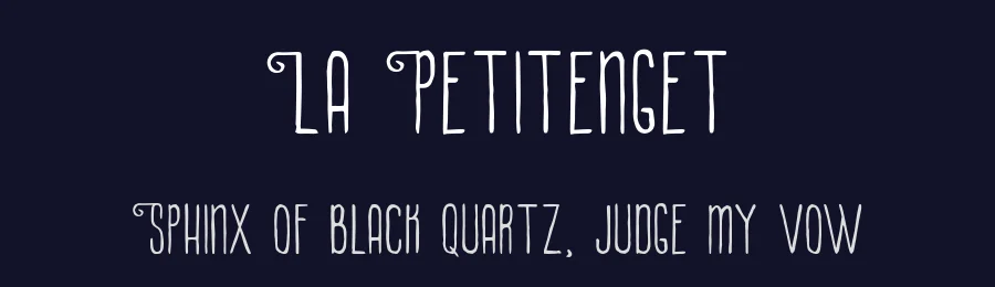 La Petitenget by Burntilldead Typefoundry — Decorative Font — thumbnail 2