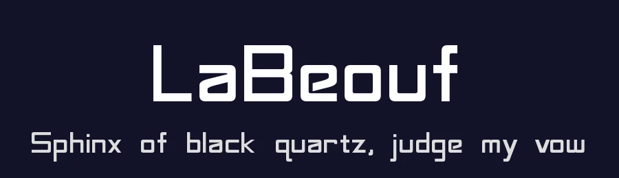 LaBeouf by Pixel Sagas — Display Font — thumbnail 2