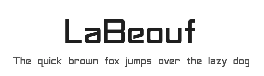 LaBeouf by Pixel Sagas — Display Font