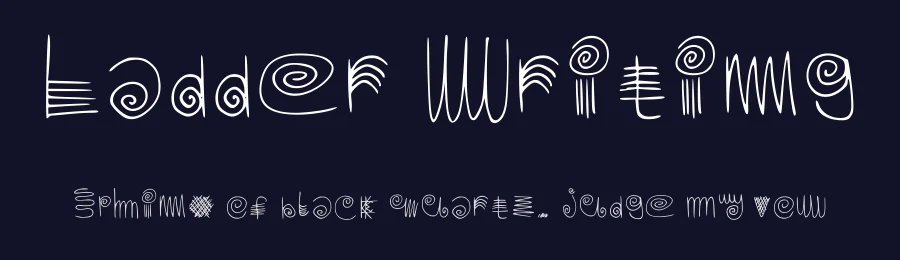 Ladder Writing by Star-dragon — Decorative Font — thumbnail 2