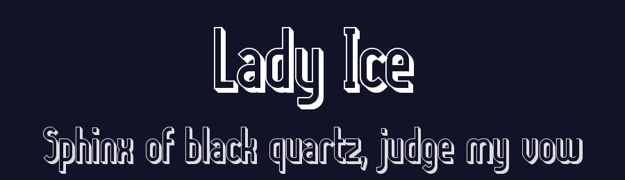 Lady Ice by CybaPee — Sans Serif Font — thumbnail 2